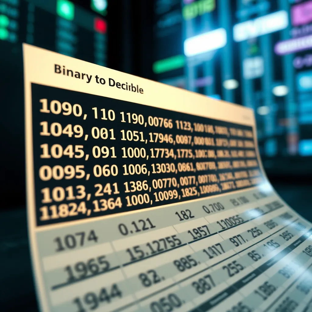 Understanding Binary Numbers with Tables | signalsnigeria