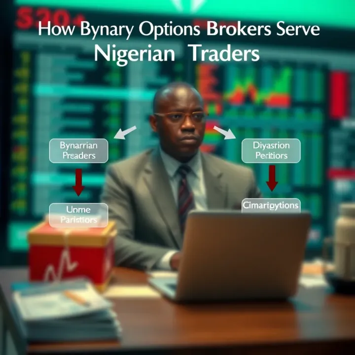Diagram showing the relationship between binary options brokers and Nigerian traders
