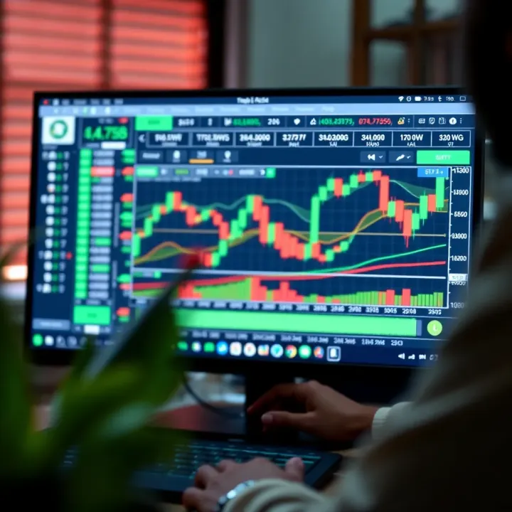 Popular Platforms for Binary Options Trading in Nigeria Illustration of computer screen displaying binary options trading platform with charts and indicators