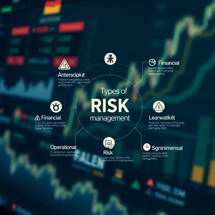 Diagram illustrating different types of risk management including financial, operational, and compliance risks