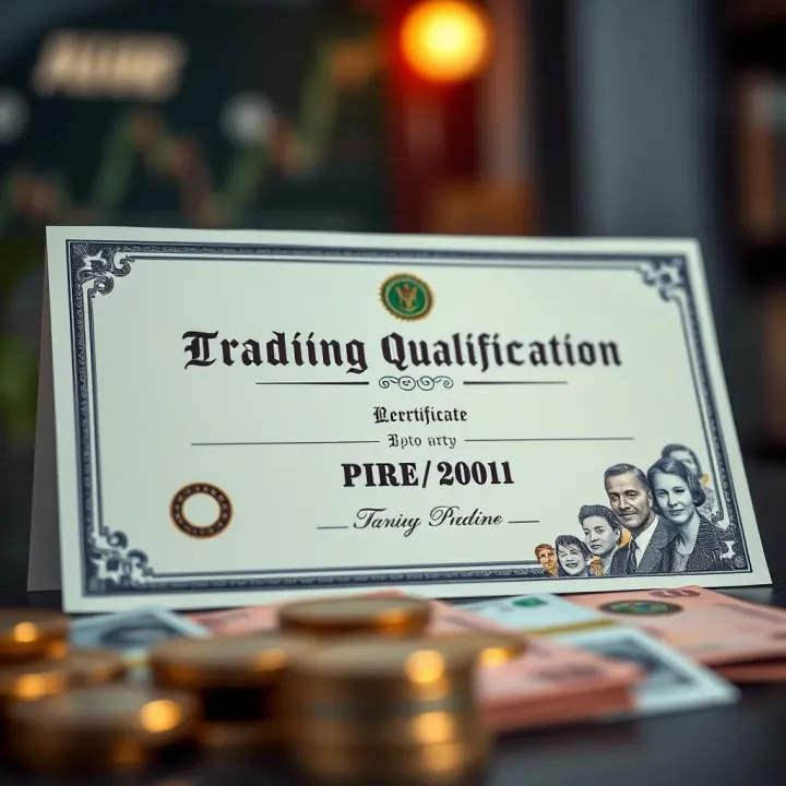 Illustration of a digital certificate symbolizing forex trading qualification with Nigerian currency elements