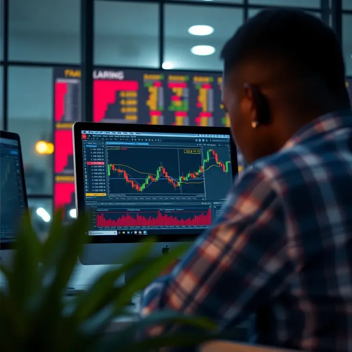 Online Learning Platform for Forex Trading Education Visual representation of online learning platform focused on forex trading education