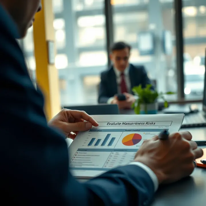 Detailed risk assessment showing evaluation of impact and likelihood in a business context