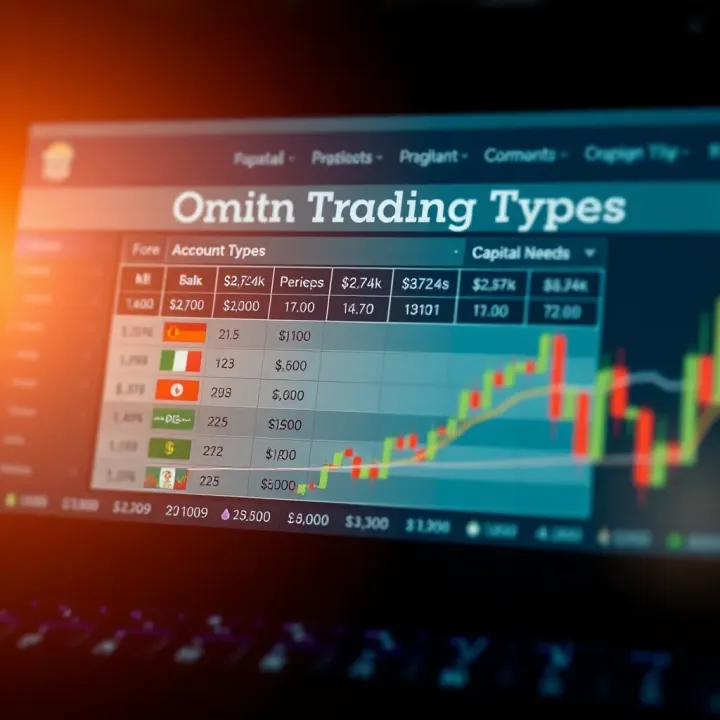 Chart illustrating different forex trading account types and their minimum capital requirements in Nigeria