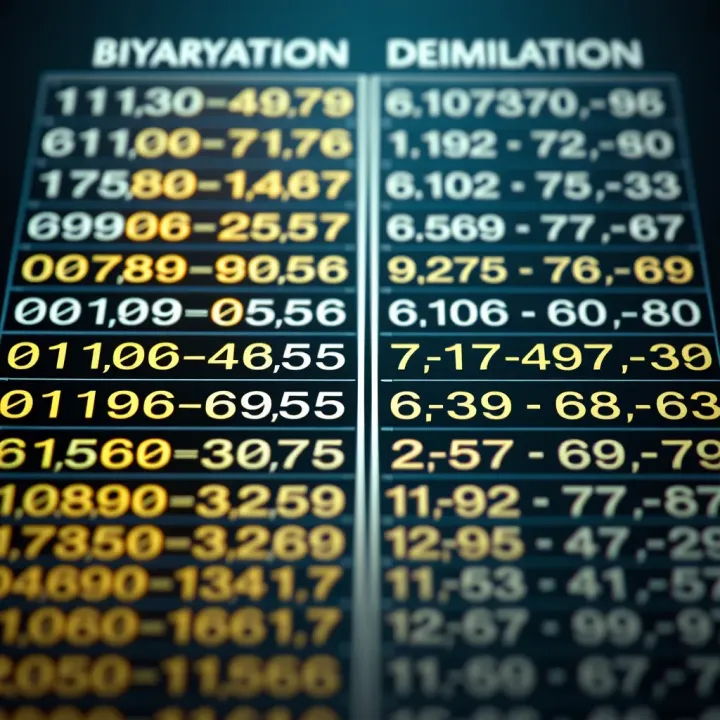 Comparison chart of binary versus decimal multiplication methods highlighting differences