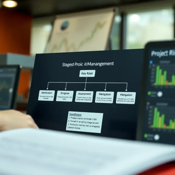 Stages of Project Risk Management Flowchart displaying key stages of project risk management including identification, assessment, and mitigation